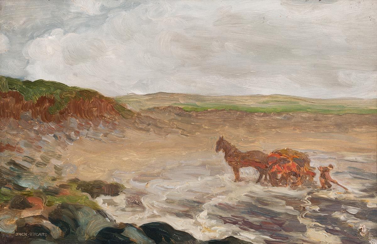 Jack Butler Yeats, Gathering Seaweed, Mayo Coast (1909) at Morgan O'Driscoll Art Auctions