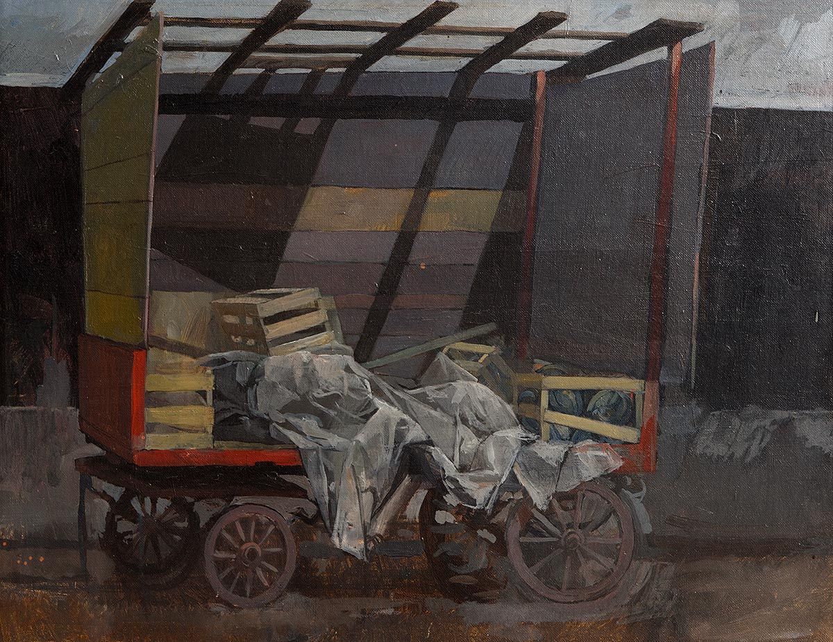 Hector McDonnell, Market Stall, Pimlico (1975) at Morgan O'Driscoll Art Auctions