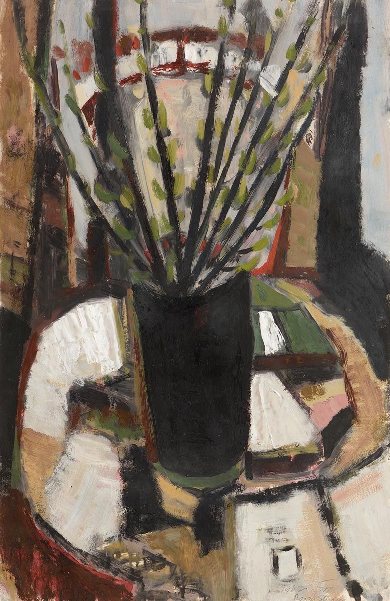 Tony O'Malley, Still Life on Piazza Studio (1962) at Morgan O'Driscoll Art Auctions