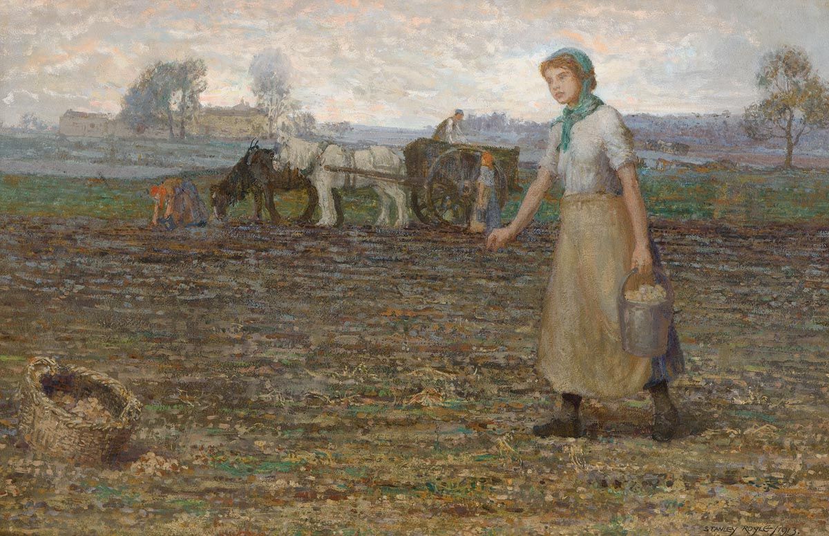 Stanley Royle, Potato Pickers (1913) at Morgan O'Driscoll Art Auctions