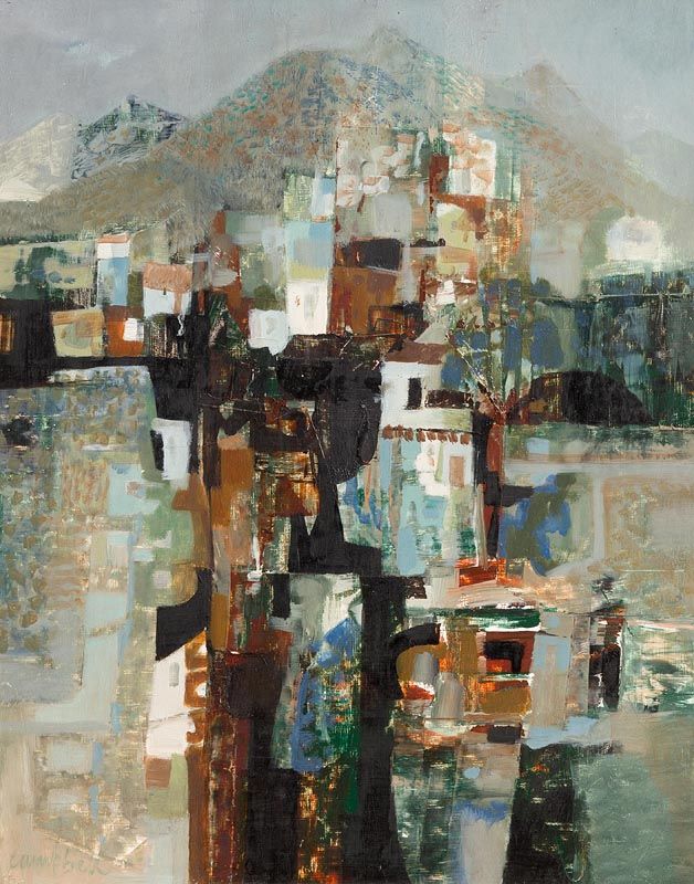 George Campbell, Mountain Village, Tenerife at Morgan O'Driscoll Art Auctions