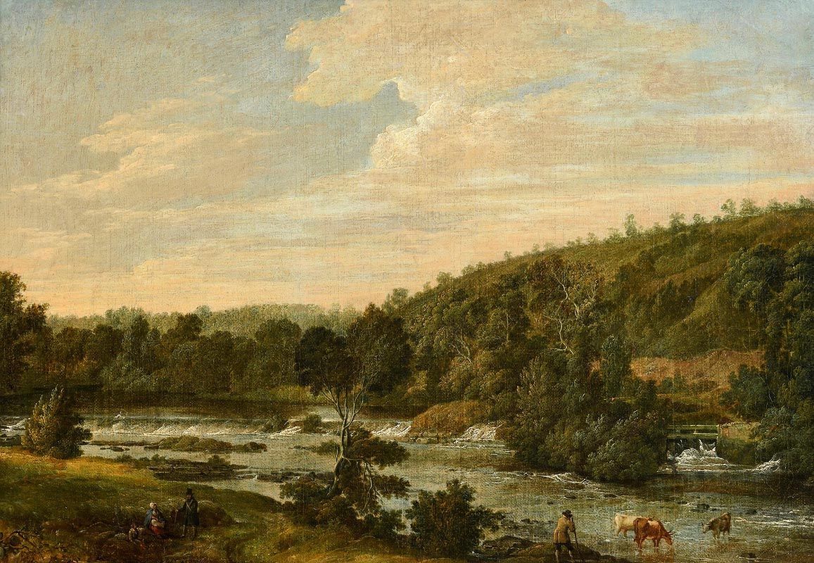 Thomas Roberts, The Weir in Lucan House, Demesne at Morgan O'Driscoll Art Auctions