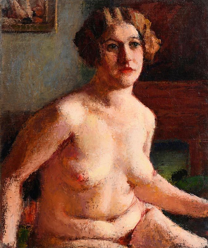 Roderic O'Conor, Seated Nude - (Renee Honta)(c.1923-26) at Morgan O'Driscoll Art Auctions