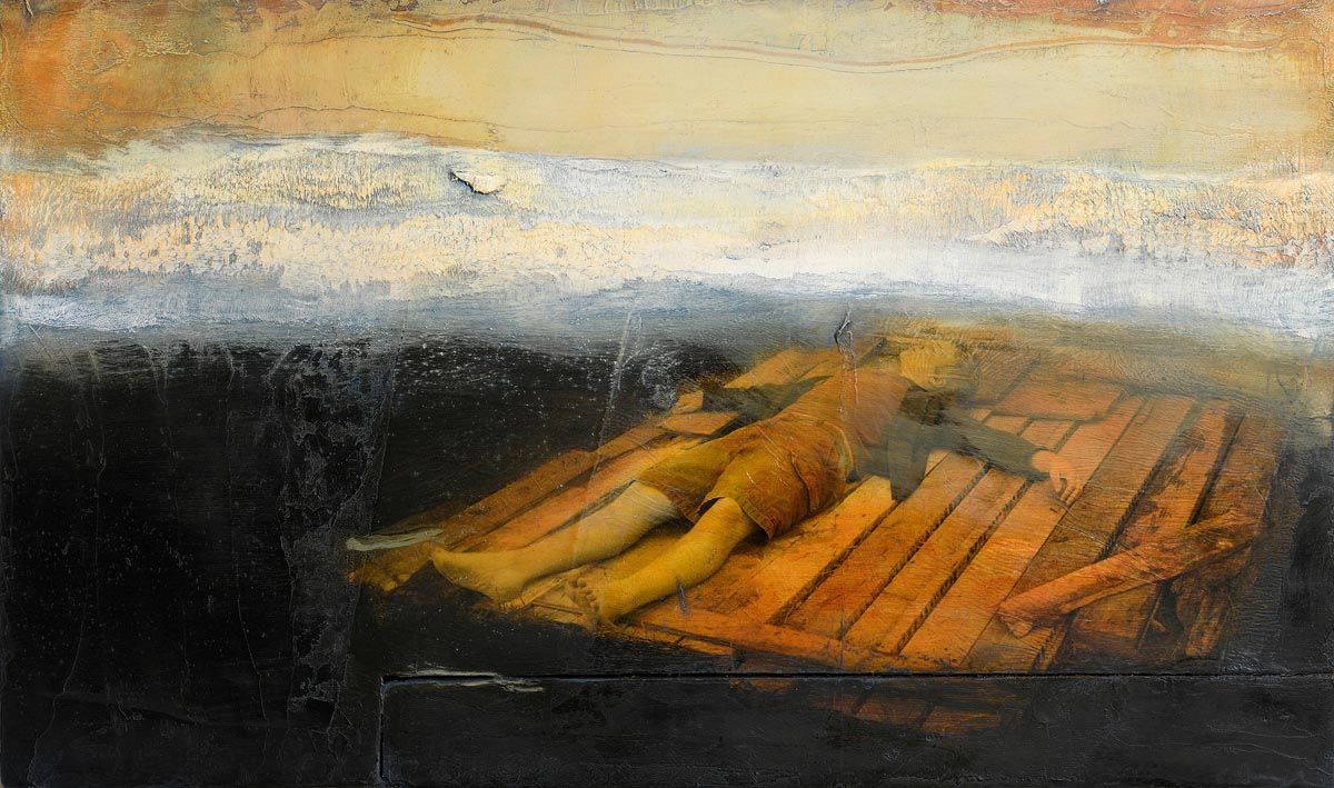 Hughie O'Donoghue, Raft (2007) at Morgan O'Driscoll Art Auctions
