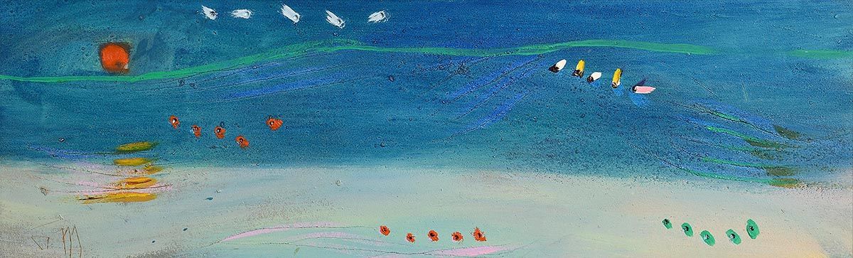 Tony O'Malley, Summer Sea (Sunset) (1987) at Morgan O'Driscoll Art Auctions