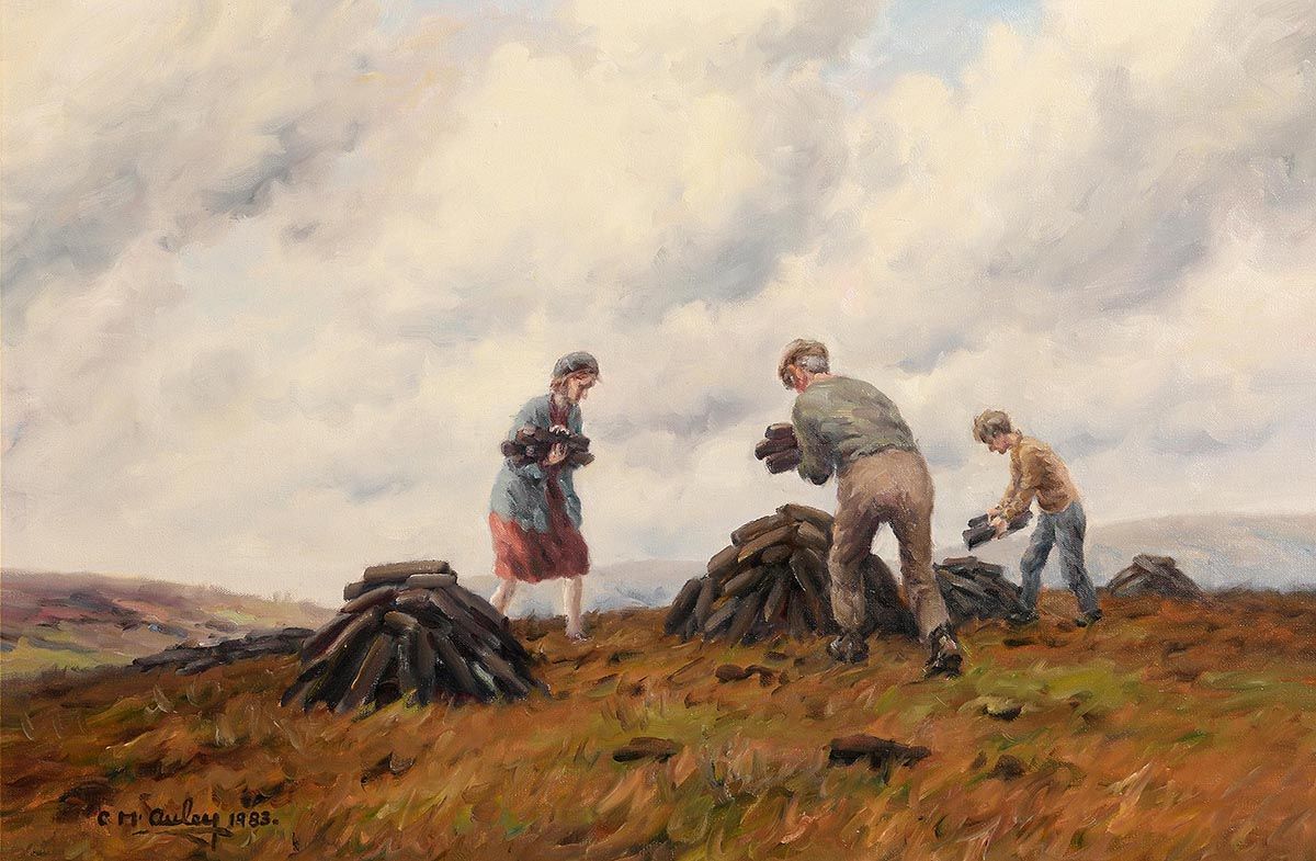 Charles J. McAuley, Everyone Helps at the Turf (1983) at Morgan O'Driscoll Art Auctions
