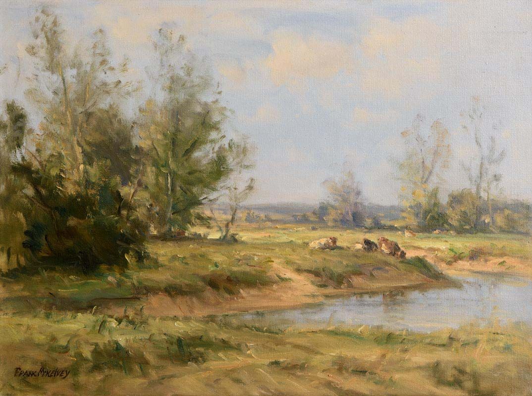 Frank McKelvey, Cattle Grazing by the River at Morgan O'Driscoll Art Auctions