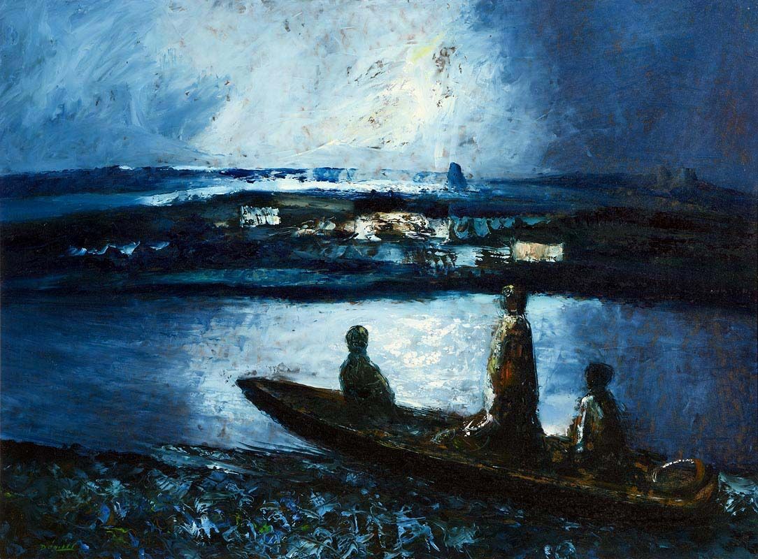 Daniel O'Neill, Three Boatmen at Morgan O'Driscoll Art Auctions