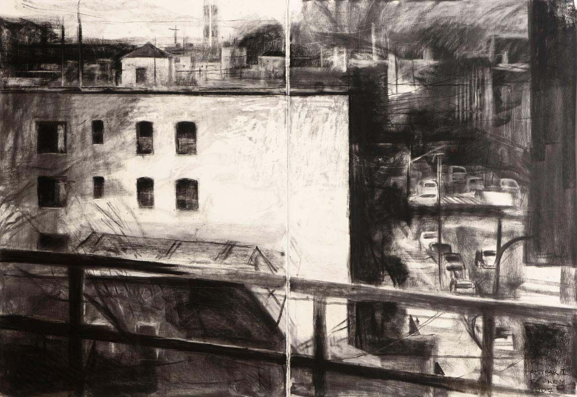 Donald Teskey, Amtrak Drawing No.1 (Bridge & Tunnel People) (2007) at Morgan O'Driscoll Art Auctions