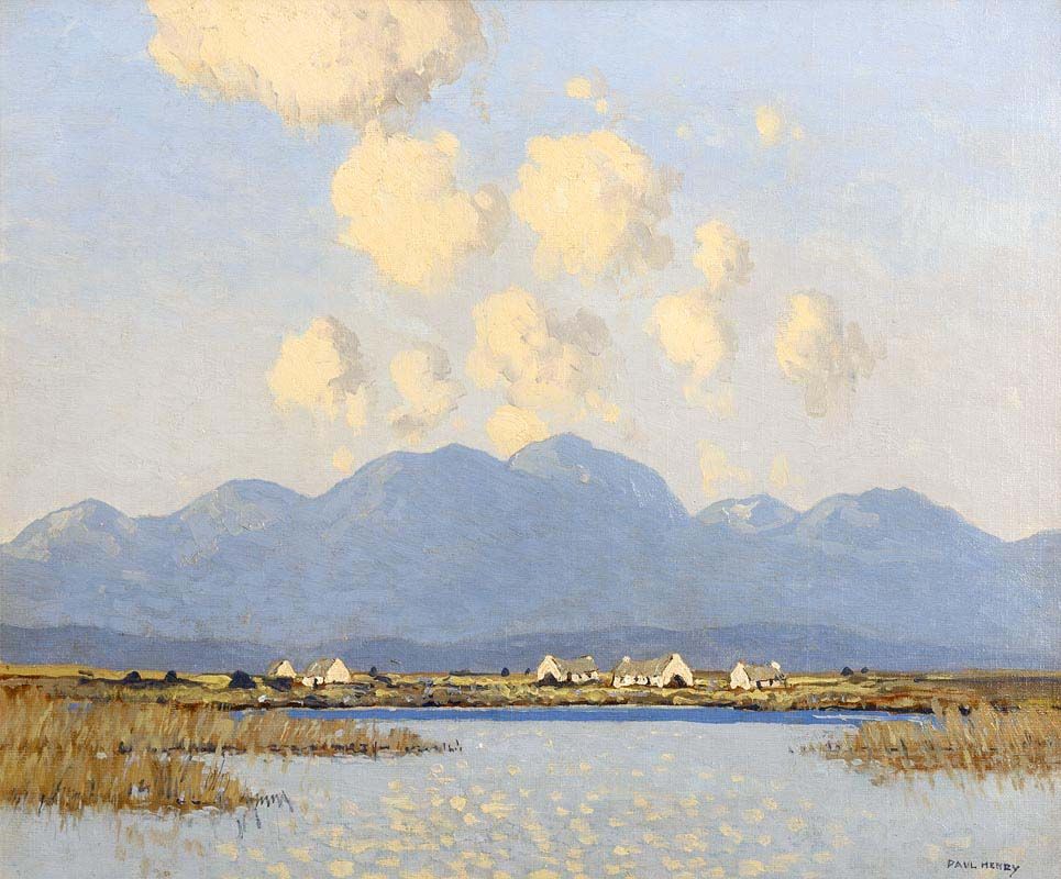 Paul Henry, Cottages, Connemara (1928-35) at Morgan O'Driscoll Art Auctions