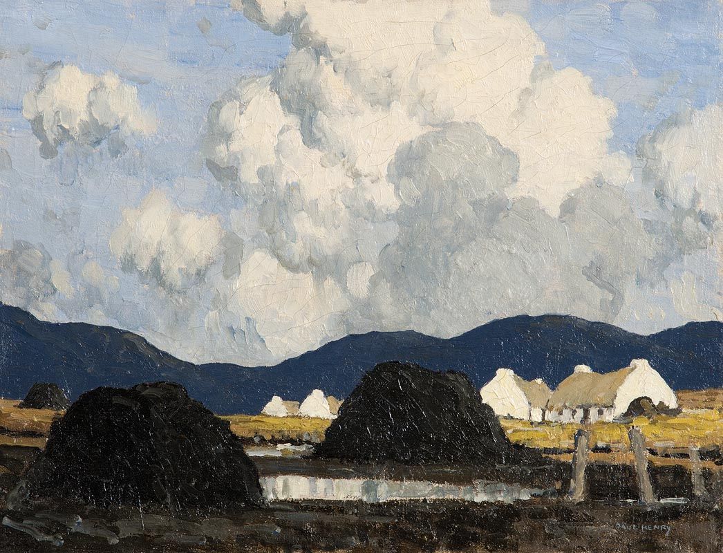 Paul Henry, The Village By The Bog (c.1934-1936) at Morgan O'Driscoll Art Auctions