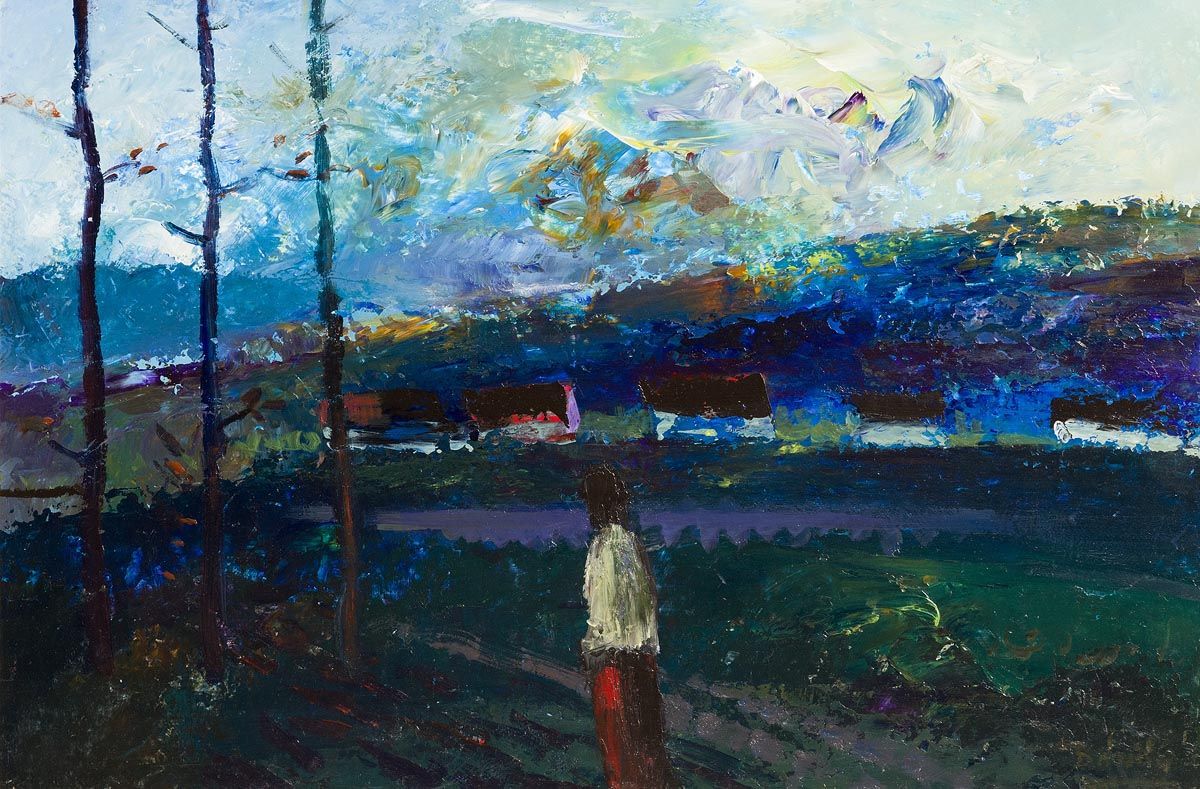 Daniel O'Neill, Landscape with Figure at Morgan O'Driscoll Art Auctions