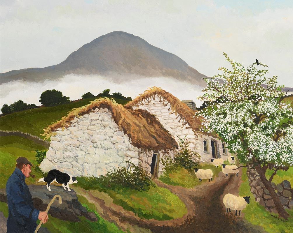 James MacIntyre, Misty Morning Slemish at Morgan O'Driscoll Art Auctions