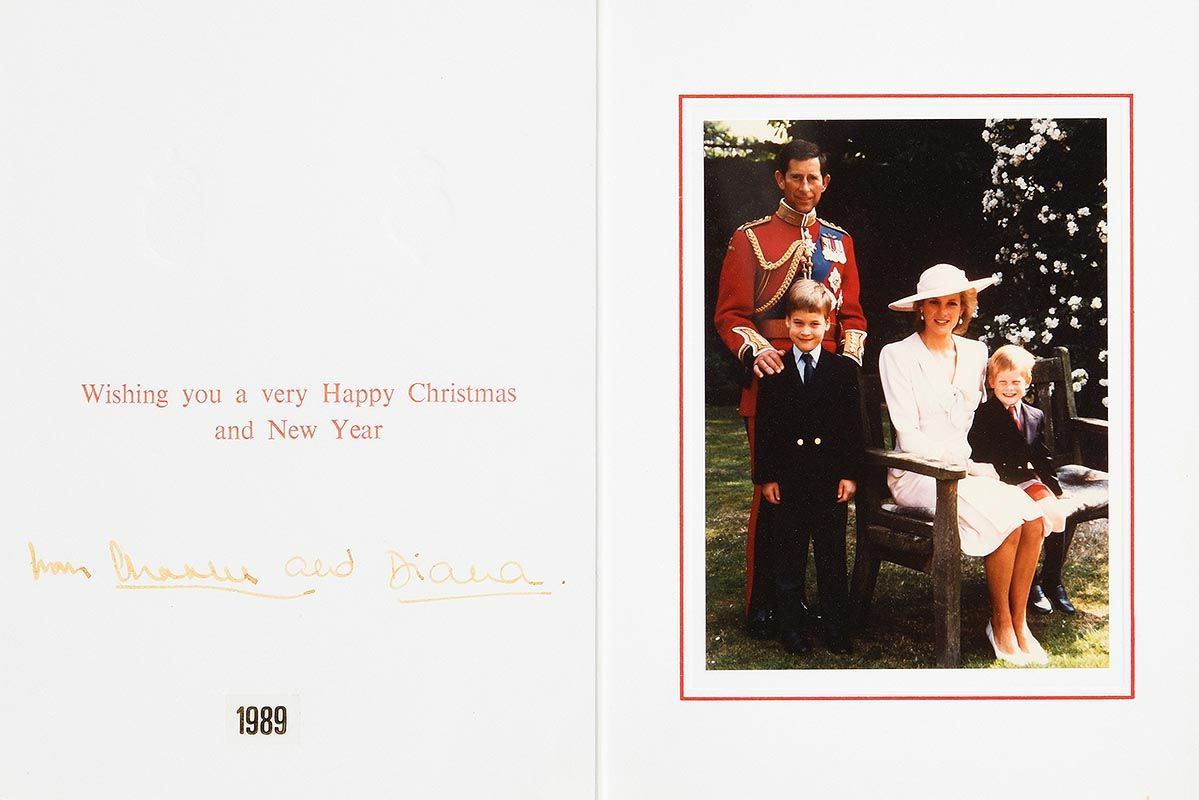 Lot 116 - 'A Christmas Card from the Prince and Princess of Wales (1989 ...