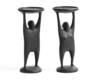 Oisin Kelly, Candle Holders in the Form of a Male and Female at Morgan O'Driscoll Art Auctions