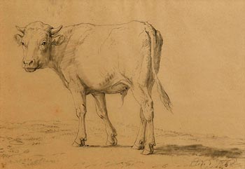 Eugene Joseph Verboeckhoven, Bovine Sketch (1888) at Morgan O'Driscoll Art Auctions