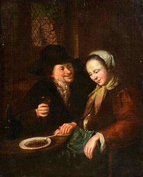In the manner of Adriaen Van Ostade (1610-1685), Dutch Interior at Morgan O'Driscoll Art Auctions