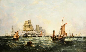 William Callcott Knell, Experimental Squadron off Spithead (1862) at Morgan O'Driscoll Art Auctions