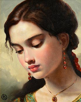 Ken Hamilton, Girl with the Ruby Earrings at Morgan O'Driscoll Art Auctions