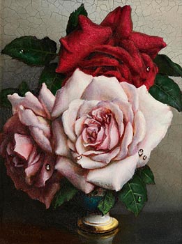 Irene Klestova, Red, White and Pink Roses at Morgan O'Driscoll Art Auctions