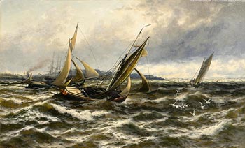 Thomas Rose Miles, Wind and Sea Rising, Off the Isle of Sheppey at Morgan O'Driscoll Art Auctions