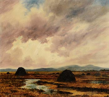 Douglas Alexander, Turf Stacks, Connemara at Morgan O'Driscoll Art Auctions