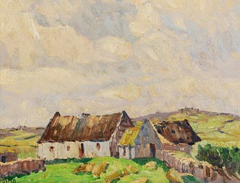 Charles Vincent Lamb, Cottages, Carraroe, Galway at Morgan O'Driscoll Art Auctions