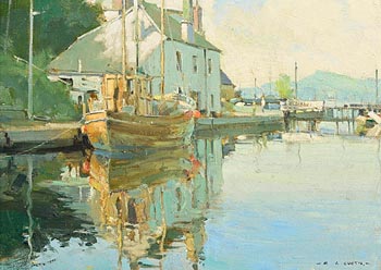 David Jan Curtis, Evening Light, Crinan Canal at Morgan O'Driscoll Art Auctions