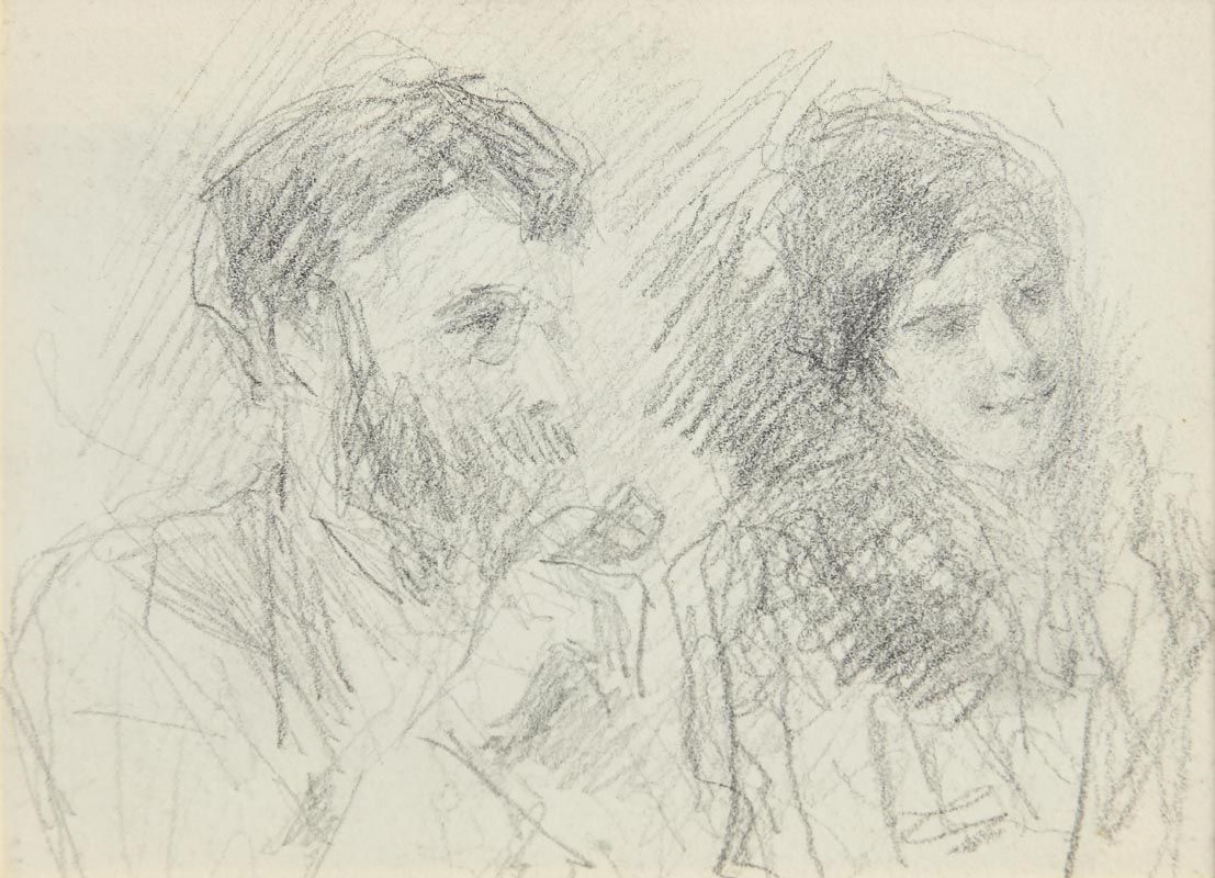 John Butler Yeats, George Russell and Mary Walker (Second Drawing Verso) at Morgan O'Driscoll Art Auctions