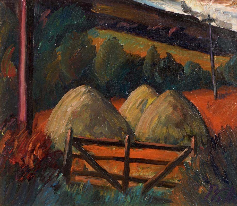 Peter Collis, Hay Stacks, Co. Wicklow at Morgan O'Driscoll Art Auctions