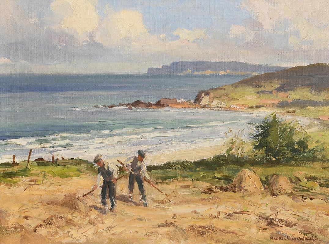 Maurice Canning Wilks, Hay Making, White-Park Bay, Co Antrim at Morgan O'Driscoll Art Auctions