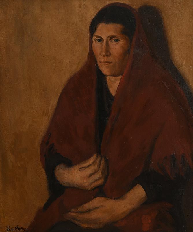 Michael Augustine Power O'Malley, Aran Woman (1912) at Morgan O'Driscoll Art Auctions