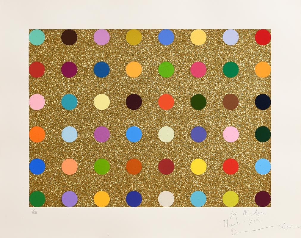 Damien Hirst, Untitled Gold Gift Spot (2008) at Morgan O'Driscoll Art Auctions